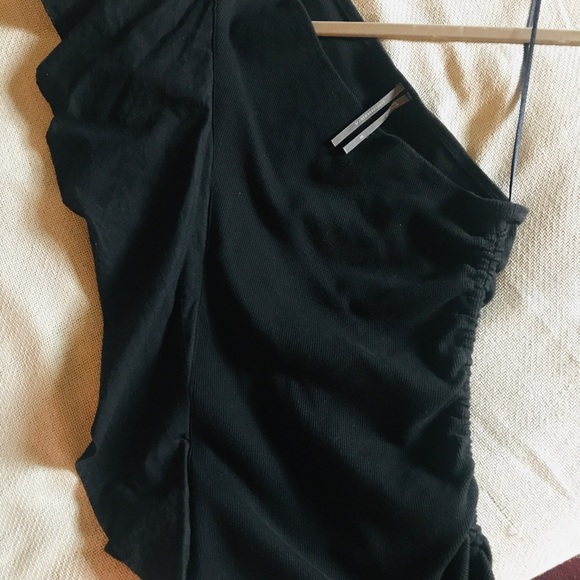 Anthropologie One Shoulder Black Ruffle Top - Picture 3 of 4